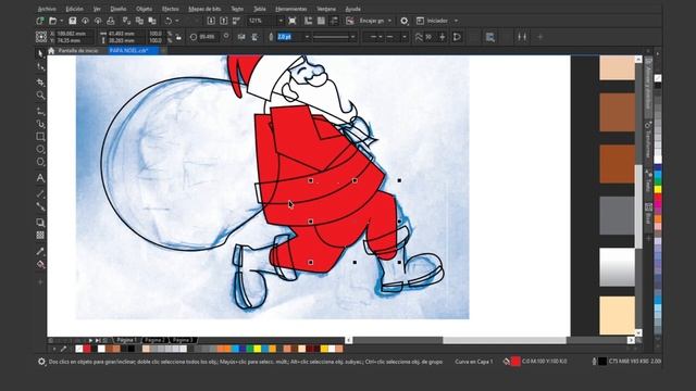 ILUSTRACIÓN PAPA NOEL, COREL DRAW 2021 + TEXTURAS. SAYANI WAYWA смотреть онлайн