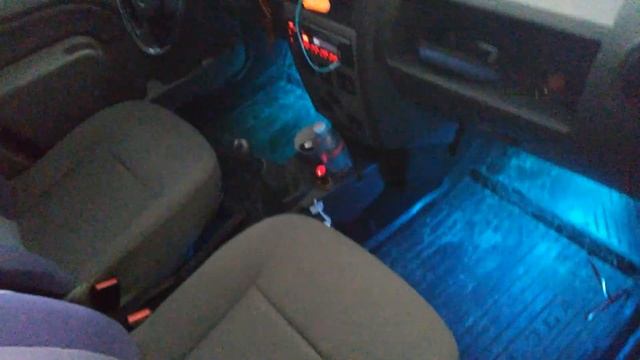 Подсветка ног светодиодная RGB (c али экспресс ) рено логан. смотреть онлайн