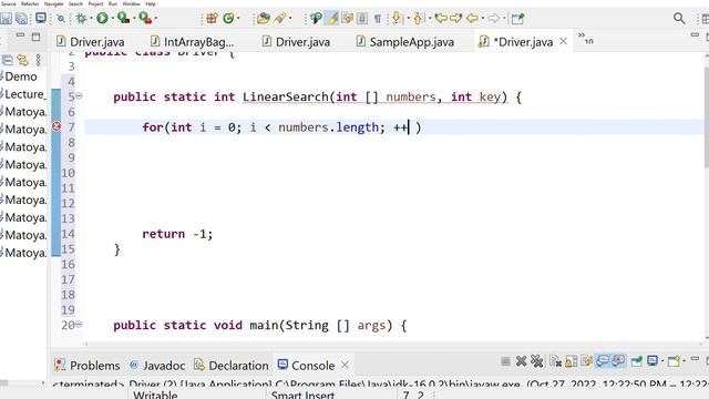 Linear Search (using JAVA) смотреть онлайн
