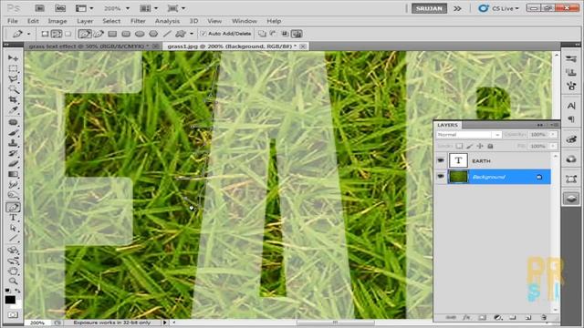 Grass Text Effect (with voice narration) - Photoshop Tutorial смотреть онлайн