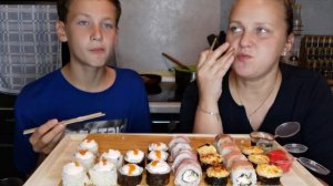 Мукбанг Роллы Домашние /Первый раз такие делаю