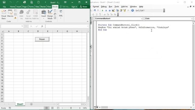 Mengaktifkan Tombol Yes dan No di Jendela Kotak Pesan (msgbox) Macro VBA смотреть онлайн