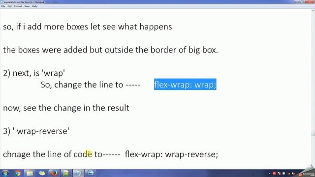 Part 5 using wrap,nowrap, wrap reverse function in FLEX смотреть онлайн