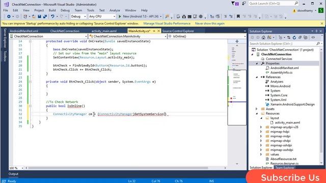How to check network connection in Xamarin Android смотреть онлайн