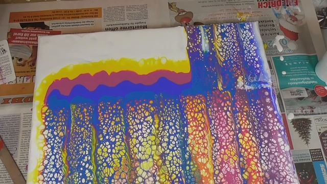 Acrylic Pouring - Swipe Technique with Bright Colors - Fluid Painting смотреть онлайн