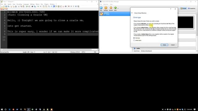 Oracle VM VirtualBox - Cloning an existing VM смотреть онлайн