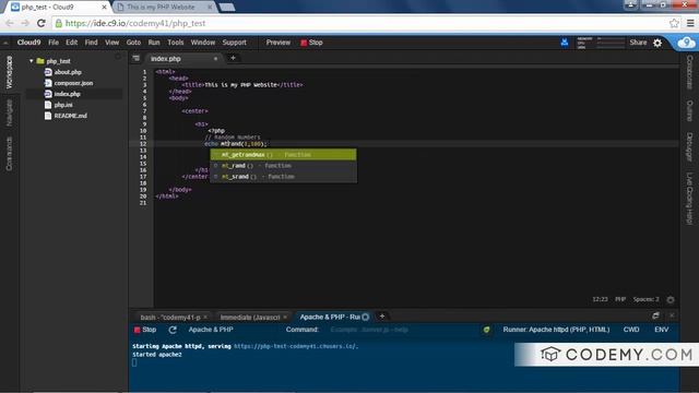 Creating Random Numbers in PHP With the rand() function смотреть онлайн