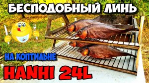 Просто сказочный Линь на коптильне Hanhi 24 литра . Коптим на даче . Дегустация от Зои !!!