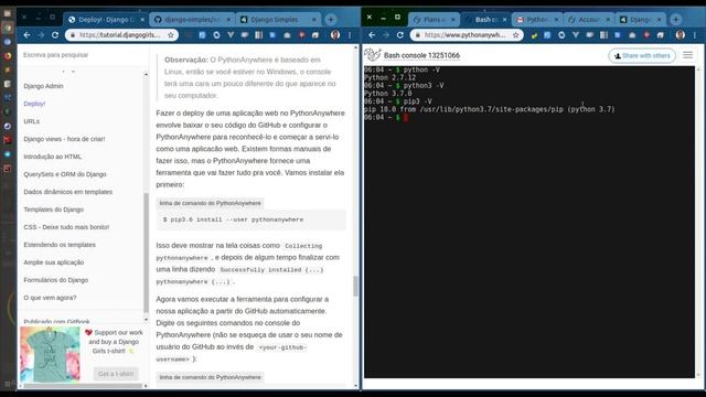 Deploy PythonAnywhere - deploy Django tutorial смотреть онлайн