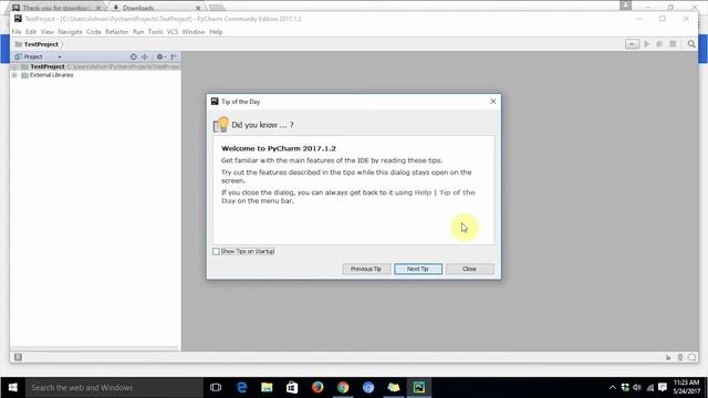 Python IDE - PyCharm Installation on Windows 10 смотреть онлайн