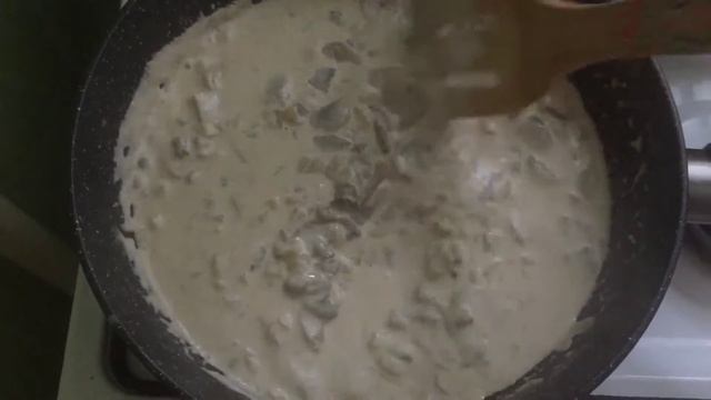 Паста с грибами в сливочном соусе. смотреть онлайн