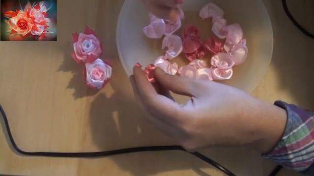 Flower Kanzashi DIY Ободок с розами Канзаши /Kanzashi Diy Tutorial смотреть онлайн
