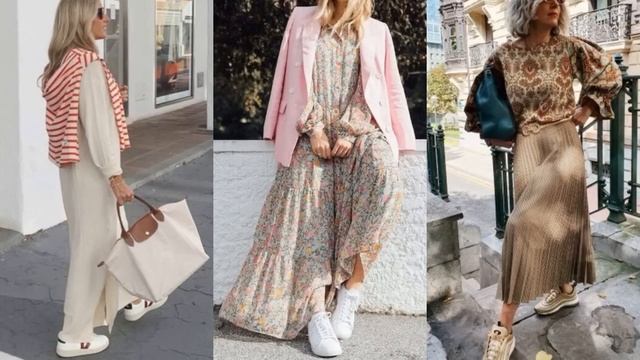 ПЛАТЬЕ С КРОССОВКАМИ И КЕДАМИ ДЛЯ ЖЕНЩИН СТАРШЕ 50 ЛЕТ?МОДНЫЕ И СТИЛЬНЫЕ ОБРАЗЫ НА ВЕСНУ смотреть онлайн