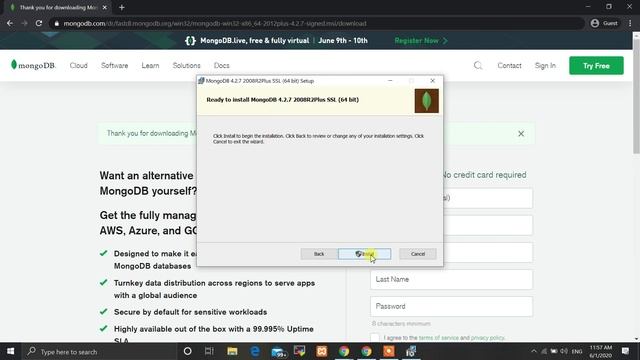 How to install MongoDB 4.2.7 on Windows 10 | run mongo.exe | MongoDB | latest version 4.2.7 MongoDB смотреть онлайн
