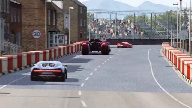 Batmobile Vs Hypercars At Highlands #видеоигры #игры #аварии