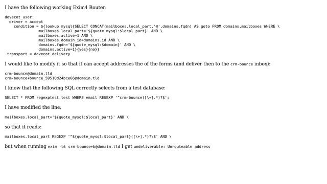 DevOps & SysAdmins: Exim with MySQL lookup using regular expression смотреть онлайн