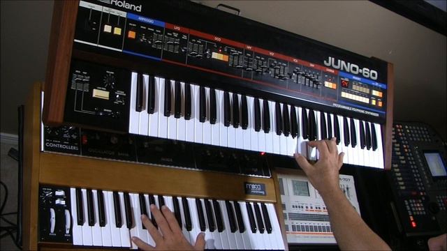 Roland Juno 60 + Moog Minimoog + Roland TR707  My Favorite 80's Sound!!