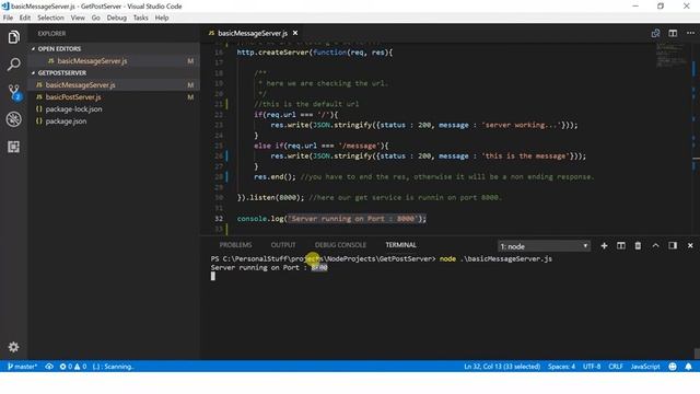 Node Js : Part 4 - Http Get & Post Server смотреть онлайн