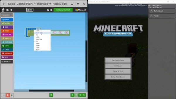 Flower Trail! - MakeCode for Minecraft Code Builder