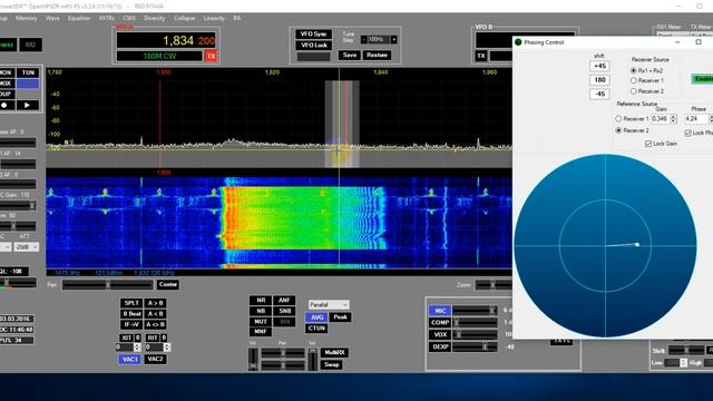 Режим подавления помехи с 2 мя антеннами RED PITAYA SDR смотреть онлайн