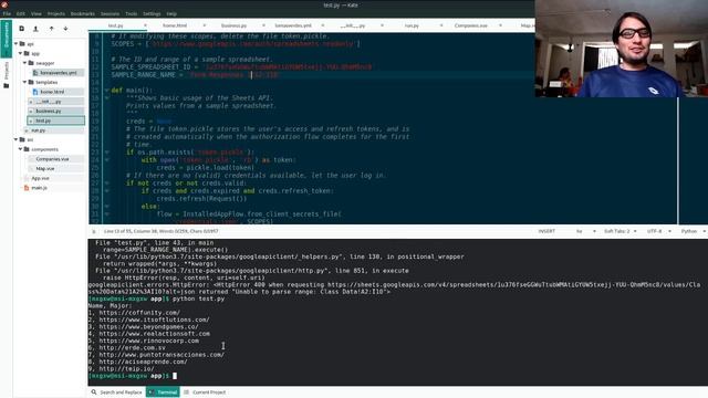 Live-Coding @ lomasverdes.tech VUE.JS + Python + Google API смотреть онлайн