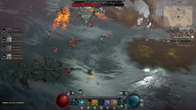 Diablo IV Necromancer Army vs Ashava Deathless смотреть онлайн
