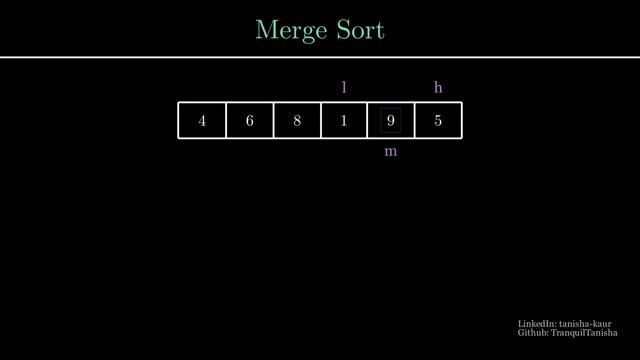 AOA- Merge Sort Algorithm | Iterative Visualization in Manim Python смотреть онлайн