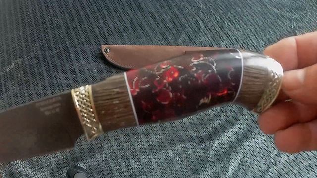 Нож "Ягуар" (литой булат, венге, акрил, мельхиор) вариант 2 www.korenok.ru смотреть онлайн