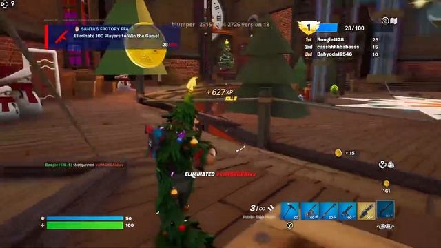 Playing Fortnite Santa factory FFA Arena смотреть онлайн
