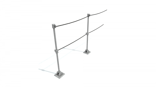 3D model. Rail stanchion B. Леерное ограждение.
