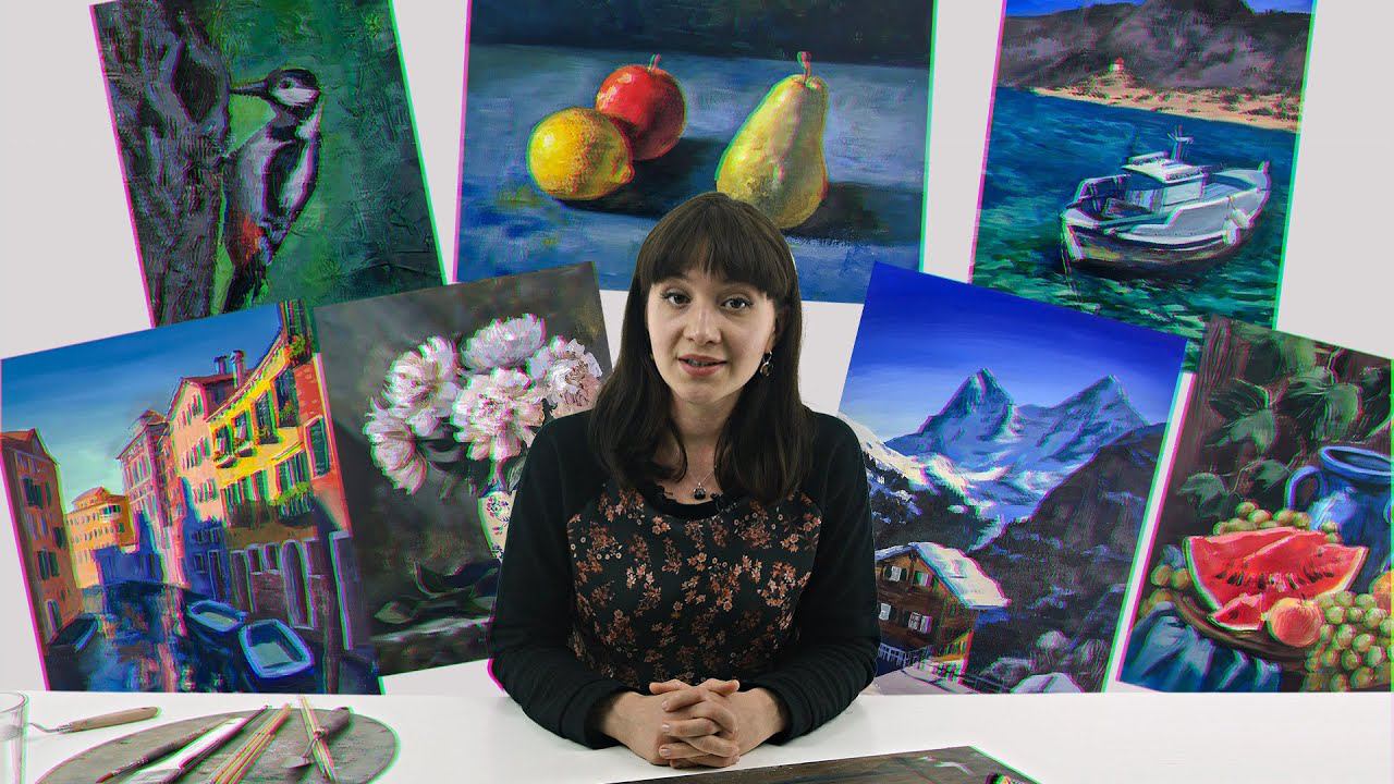 Промо онлайн-курса «Живопись акрилом» смотреть онлайн