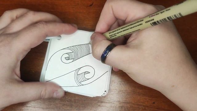 Зентангл в авторском скетчбуке Завернутый лист смотреть онлайн