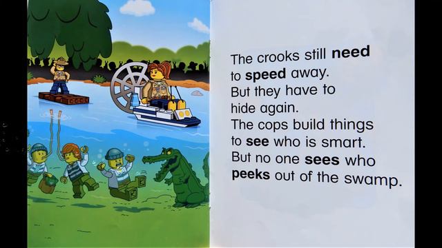Lego City Book, Deep In The Swamp, Read Aloud, Long E Phonics Book, #kidsbooksreadaloud #lego #book смотреть онлайн