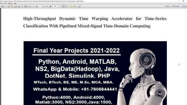 High Throughput Dynamic Time Warping Accelerator for Time Series Classification With Pipelined Mixe смотреть онлайн