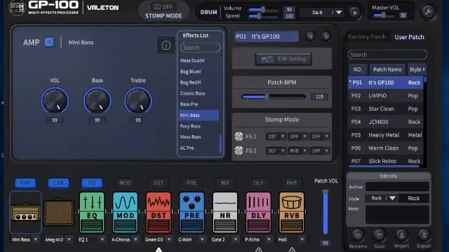 02 - VALETON GP-100 BASS AMPLIFIERS EMULATION HIGH QUALITY MULTI EFFECT SOUND FOR 4X12 смотреть онлайн