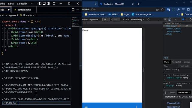 Breakpoints de Material UI (responsive) смотреть онлайн