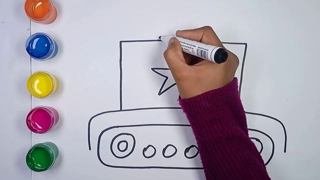 Bolalar uchun tank chizish/Drawing tank for children/Рисунок военный танк для детей смотреть онлайн