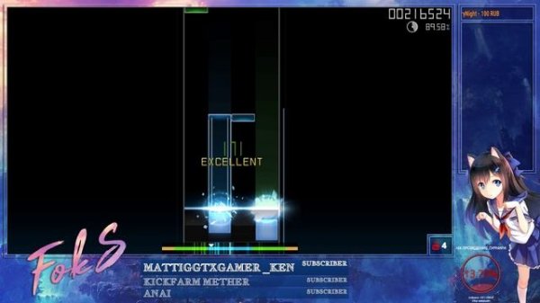 Учусь играть в Osu!mania.