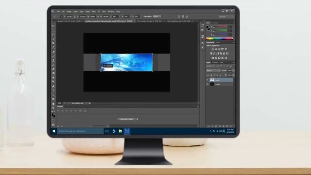 How to make youtube channel art। photoshop cs6। смотреть онлайн