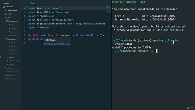 19.16. Installing Redux смотреть онлайн