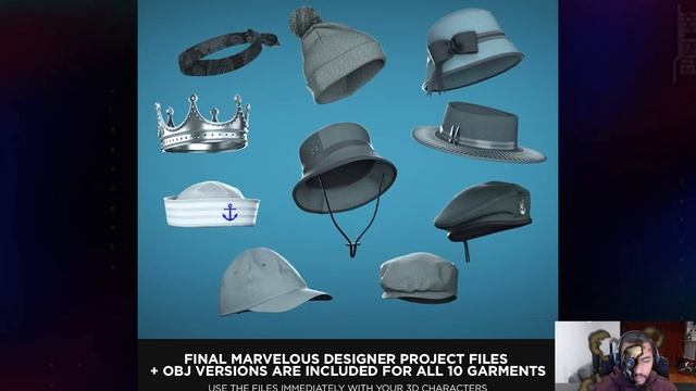 NEW COURSE - Marvelous Designer Hats - 3D Fashion Design - Promo Video смотреть онлайн