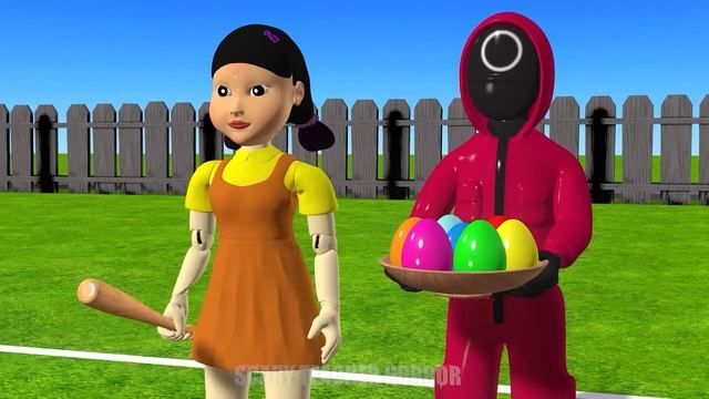 Scary Teacher 3D Vs Squid Game Rotating Wooden Pole Who Faster Jump 5 Times Challenge Miss T Loser