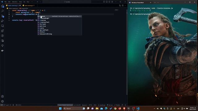 Reverse text en JS смотреть онлайн