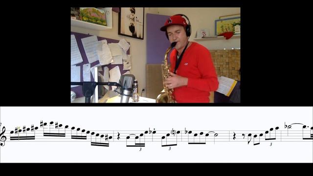 Blistering Sonny Stitt Blues Sax solo transcription - смотреть онлайн