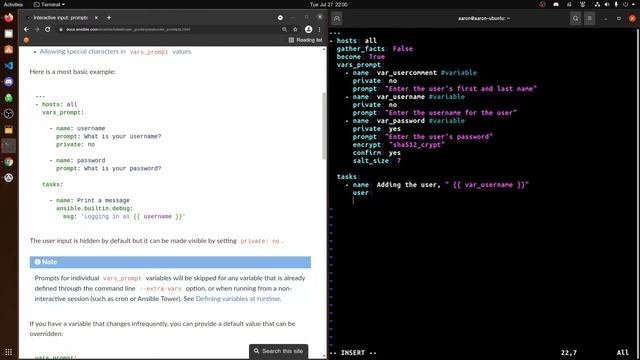 Ansible - Use vars_prompt for FLEXIBILITY смотреть онлайн
