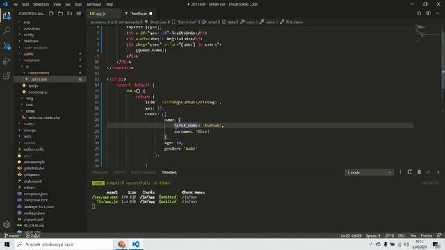 Basitleştirilmiş Vue.js Ders #1 - Temel Vue.js Yapısı Döngüler,Koşullar,Methods,Hooks смотреть онлайн