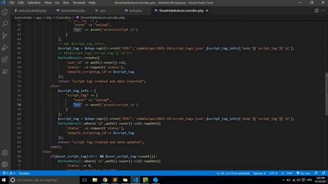 PHP Laravel Shopify App Development ( ATC button hide by Script TAG api) - Part 11 смотреть онлайн