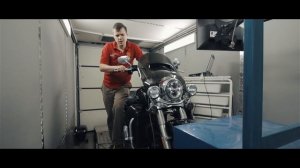 Настройка на мощностном стенде Harley Davidson Road King с тюнинговой выхлопной системой