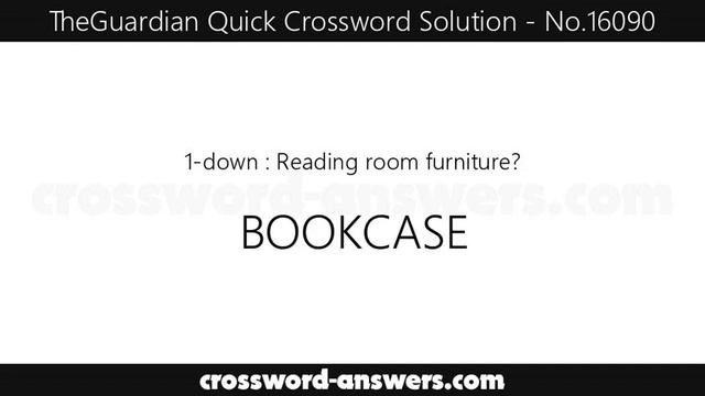 The Guardian Quick Crossword Answers for #16090 смотреть онлайн