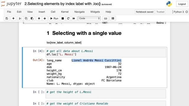 loc vs iloc: How to select rows and columns from a Pandas Dataframe смотреть онлайн
